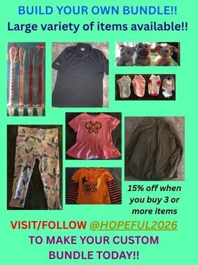 BUILD YOUR OWN BUNDLE!! Large variety of items!! Feel free to make an offer!!